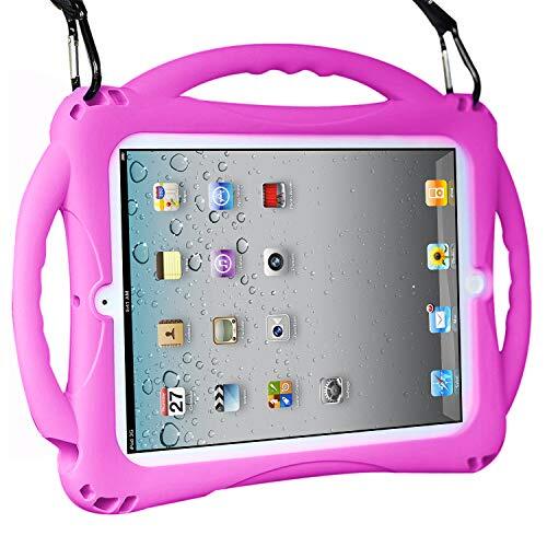 TopEsct iPad 7th Funda Niños Shock Proof Material Silicona Lightweight Kids Protector Cover Case con Manija para iPad 7th Gen. 10.2 (2019) / iPad Air3/iPad Pro 10.5 (iPad 2/3/4, Purper)