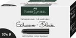 Faber-Castell 185507 Inktcartridgepakket van 6 - Set van 10 - Zwart - Standaard - Blauw uitwisbaar