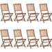 Maison Exclusive - Chaises pliantes 8 pièces avec coussins en bois d'acacia massif