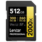 Lexar Pro Gold 512Go SD UHS-II 2000x V90