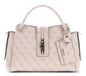 GUESS Yvonne Logo Girlfriend Satchel Stone Logo beige