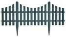 Borders voor tuinbedden - Set grasranden - 17 stuks - Totale lengte 10 meter - Kunststof (polypropyleen) - Olijfgroen