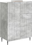vidaXL Dressoir Betongrijs 66 x 34,5 x 91,5 cm Bewerkt hout
