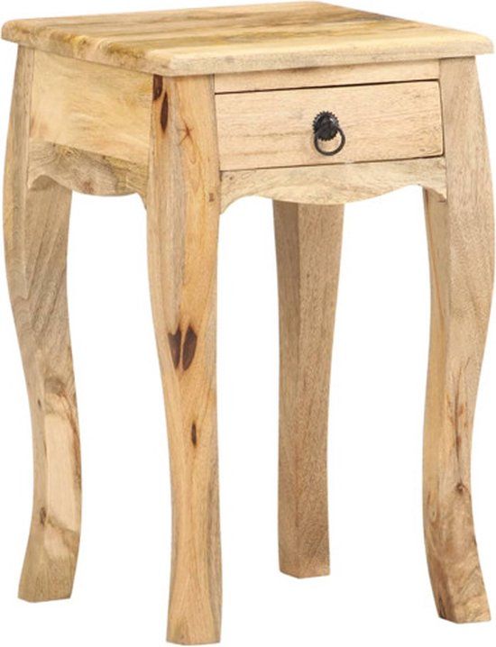 vidaXL Nachtkastje 28x28x46 cm massief mangohout
