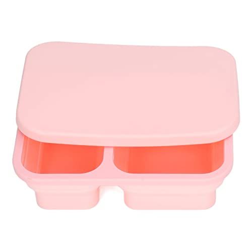 LBEC Lunchbox van siliconen, opvouwbaar, met gedeelde structuur en deksel voor kinderen
