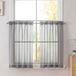 Simplebrand Grijze doorschijnende keukengordijnen, 91,4 x 91,4 cm, café Tier Rod Pocket Gordijnen voor badkamer/kleine ramen, 2 panelen
