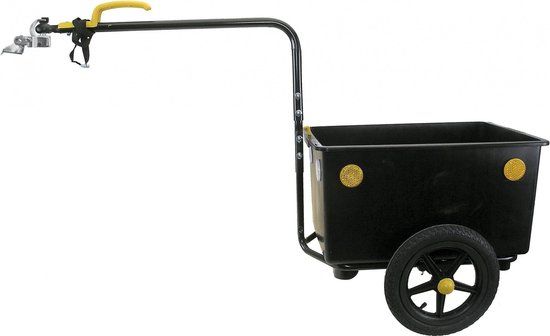 M-Wave Eco Trailer Maxi - Fietskar - Zadelpenbevestiging - Zwart - 35 kg