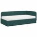 vidaXL Hoekbed Frame Donkergroen Stof 90 x 190 cm
