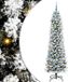 vidaXL Sapin de Noël artificiel Blanc 210 cm PVC et Métal et Plastique