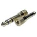 Audibax Adapter jack plug 6,3 stereo naar mini jack 3,5 inch stereo.
