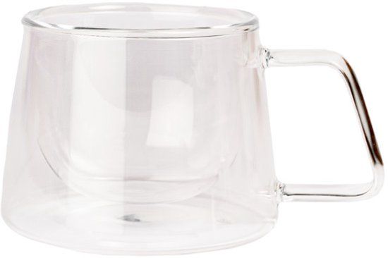 CHiATO Dubbelwandig cappuccinoglas met oor, 210 ml