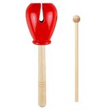 A-Star houten tulptoonblok met houten klopper, percussieritmeblok