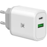 Xmoove USB-A en USB-C lader Swift PD 30W Wit en grijs