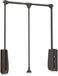 Emuca - Kledinglift voor kastbreedte, 450-600 mm breedte regelbaar, mokakleur