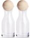 Zeller 2x Glazen kleine flessen/karaffen met bal dop - 250 ml