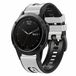 By Qubix - Geschikt voor Garmin bandje - 22mm Quickfit - Leer + Siliconen bandje - Wit - Geschikt voor Garmin Fenix 9 / 9 Pro - 47mm