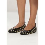 Stefano Lauran 4669 Ballerina's Dames - Zwart - Maat 38