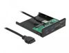 Delock 64058 Panneau avant 3,5 pouces Noir