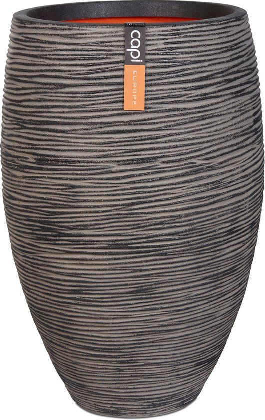 Capi Europe Vaas elegant deluxe Rib NL - 55x85 cm - Antraciet