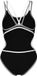 Arena Badpak One Double Cross Back One Piece Zwart-Wit-Zilver