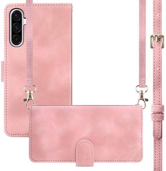 imoshion Hoesje - Geschikt voor Samsung Galaxy A36 - Bookcase met koord - Roze