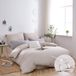 Ibenzoa® Ensemble de literie en microfibre 220x240 cm, beige