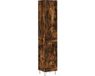 vidaXL Hoge kast 34,5x34x180 cm bewerkt hout gerookt eikenkleurig