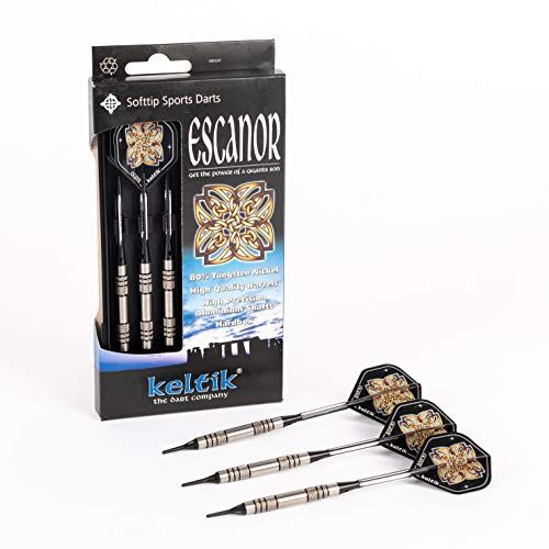 Keltik Biljard softdart Escanor 80% 16 g, 18 g soft-dartpijl, zilver