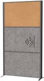 MAULconnecto scheidingswand 100 x 182 cm - akoestisch - standvoet - antraciet