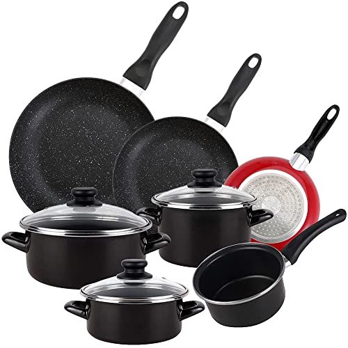 San Ignacio Koekenpannenset - 3-delig - Ø 16/20/24 cm + 7-delige Keukenbatterij