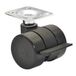 Wagner Design 01004289 meubelwiel/zwenkwiel - hard - diameter 38 mm/hoogte 40 mm/slot zwart/montageplaat 42 x 42 mm/draagvermogen 70 kg - Made in Germany