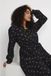 KAFFE Curve Dameshemdjurk Olivia Zwart Gestipt Lange Mouw Polyester Klassieke Kraag Knopen Casual Herfst/Winter 2024 46