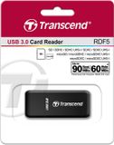 Transcend TS-RDF5K USB 3.0/3.1 Gen 1 multifunctionele kaartlezer, zwart