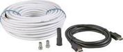 BKL Electronic Satelliet Aansluitkabel [1x F-stekker, HDMI-stekker - 1x F-stekker, HDMI-stekker] 25.00 m 90 dB Zwart, Wit