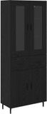 vidaXL Highboard Zwart Eiken 69,5 x 34 x 180 cm