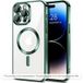 Techsuit Coque MagSafe pour Xiaomi 17T, Luxury Crystal, Vert Foncé
