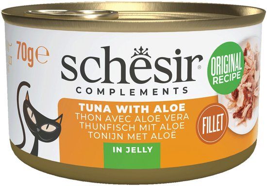 Schesir Volwassen Kattenvoer Tonijn en Aloë 24x70g