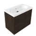 Saniclass Holz Frame Badkamermeubelset - 80x45x63.5cm - Palermo keramische wastafel wit - 1 wasbak - zonder kraangat - 2 lades - mat eiken charcoal (hout) SW1578589/SW24912