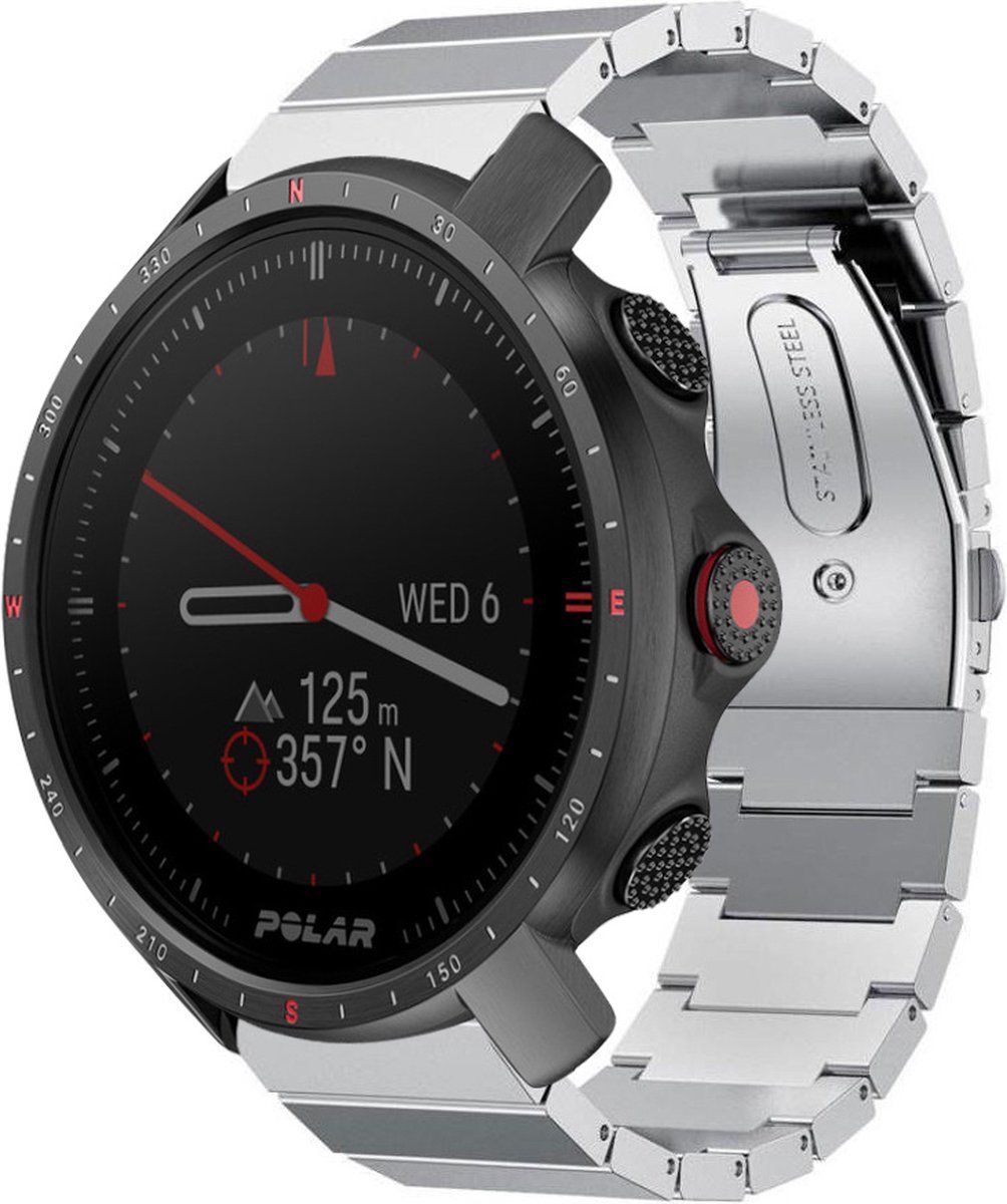 Strap-it Polar Grit X Pro metalen bandje - zilver - Reservebandjes smartwatch