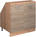 Vicco Rion Kast voor schuine wand – 80 x 81.6 cm met 2 deuren, kastromp 60 cm diepte Sonoma