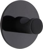 Tendance Plakhaakje rond - Zwart - Zink - Zelfklevend - Diameter 4 cm