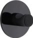 Tendance Plakhaakje rond - Zwart - Zink - Zelfklevend - Diameter 4 cm