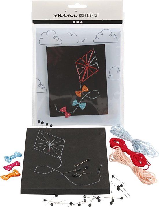 Creativ Company Creotime Mini String Art Vlieger - Multicolor - 4+ jaar