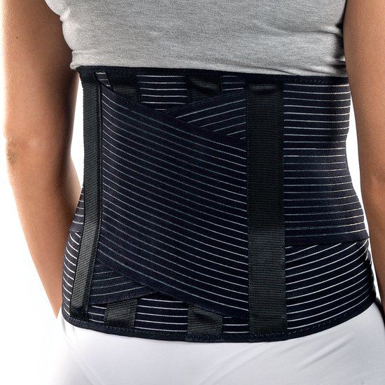 BraceID Double Cross Rugbrace Onderrug - Rugband - Met Baleinen - Maat XXL - Zwart