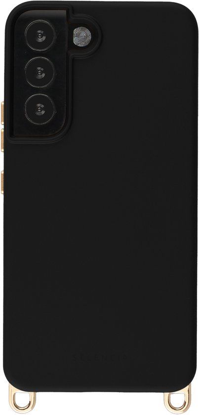 Selencia Rivièra MagSafe Backcover met afneembare haakjes voor de Samsung Galaxy S22 - Velvet Black