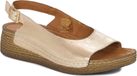Maciejka Sandales Or avec 4 cm de talon, bout ouvert et fermeture à bride, modèle L706925001