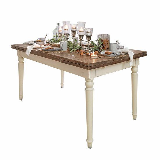 LOBERON Tafel Bradford wit/bruin