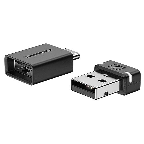 Sennheiser BTD 600 Bluetooth-dongel - USB-A-naar-USB-C adapter met aptX-audiocodecs - Zwart