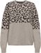 Only Trui Onljade Animal Ls O-neck Knt Noos 15294969 String/all Leo/coffee Bean Dames Maat - M