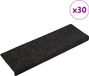 vidaXL Trapmatten zelfklevend 30 stuks 65x21x4 cm zwart rechthoekige rand